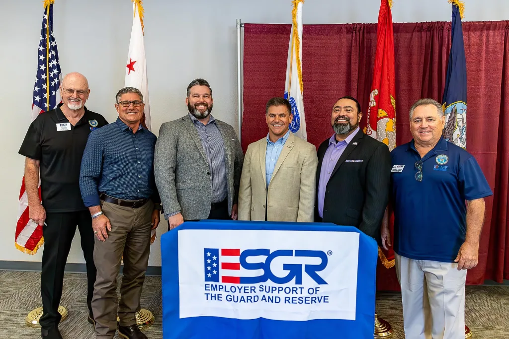 Pearce Services ESGR ceremony, August 2023, Paso Robles, CA — team group shot